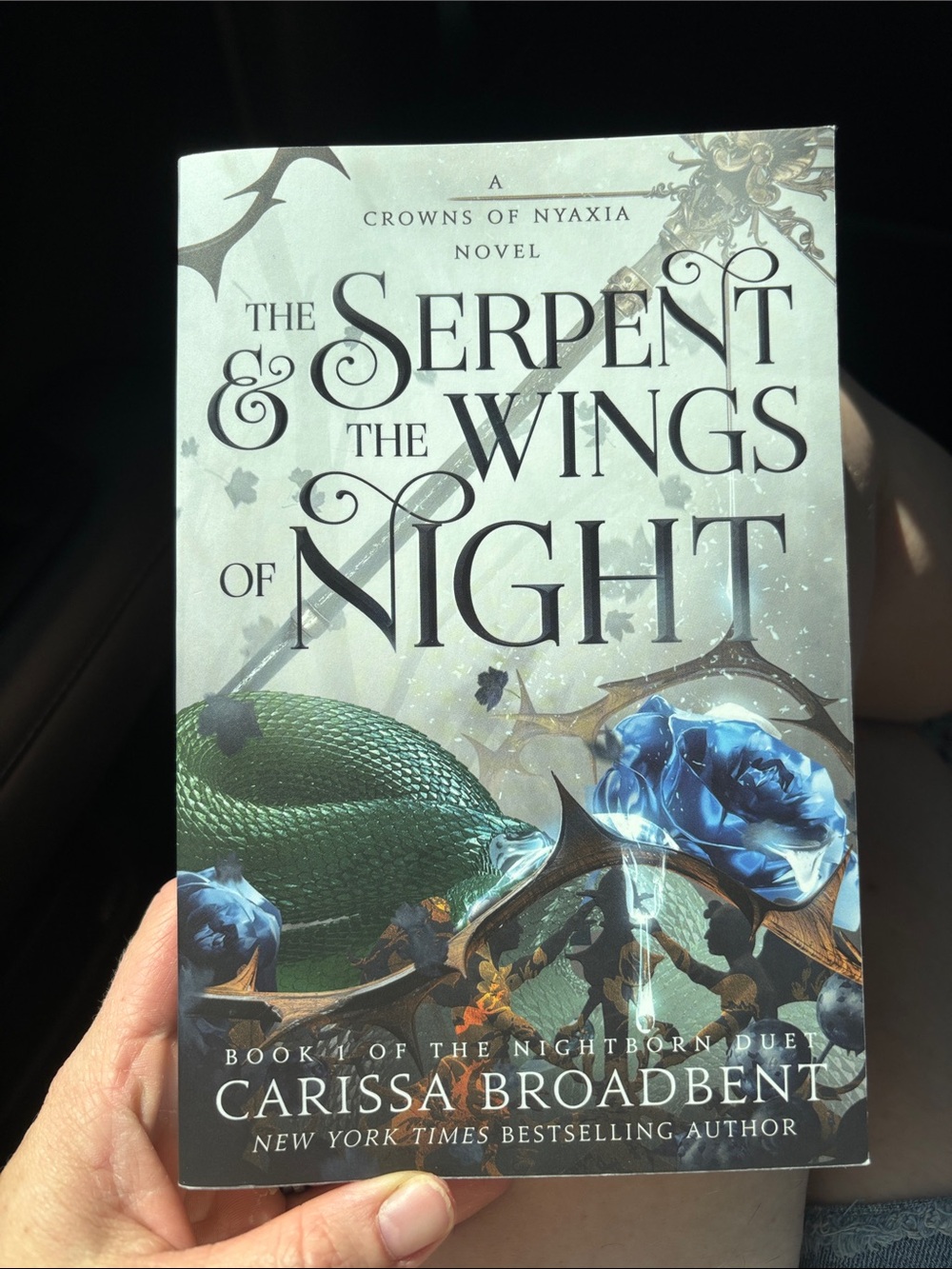 The Serpent & The Wings of Night by Carissa Broadbent - Green & Blue Cover